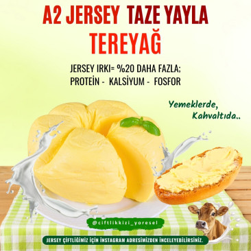 Tereyağ A2 Jersey Sütten 1 Kg