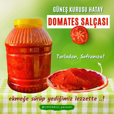 Hatay Domates Salçası Güneş Kurusu 2 Kg